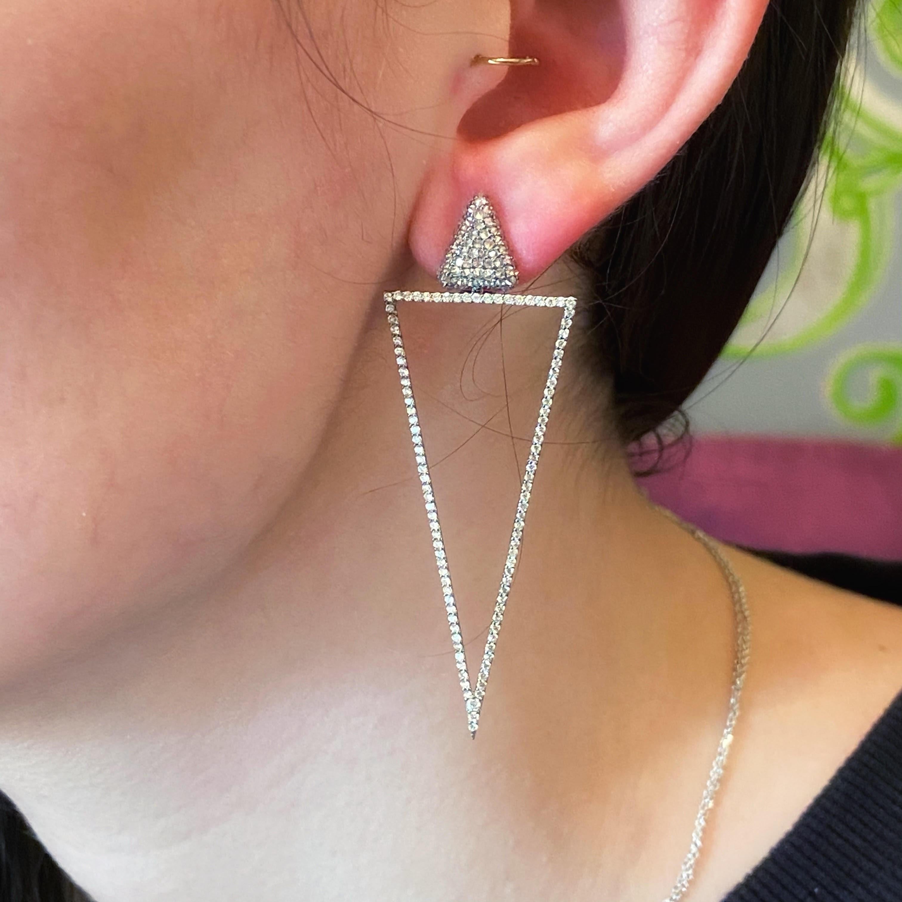 upside down triangle earrings