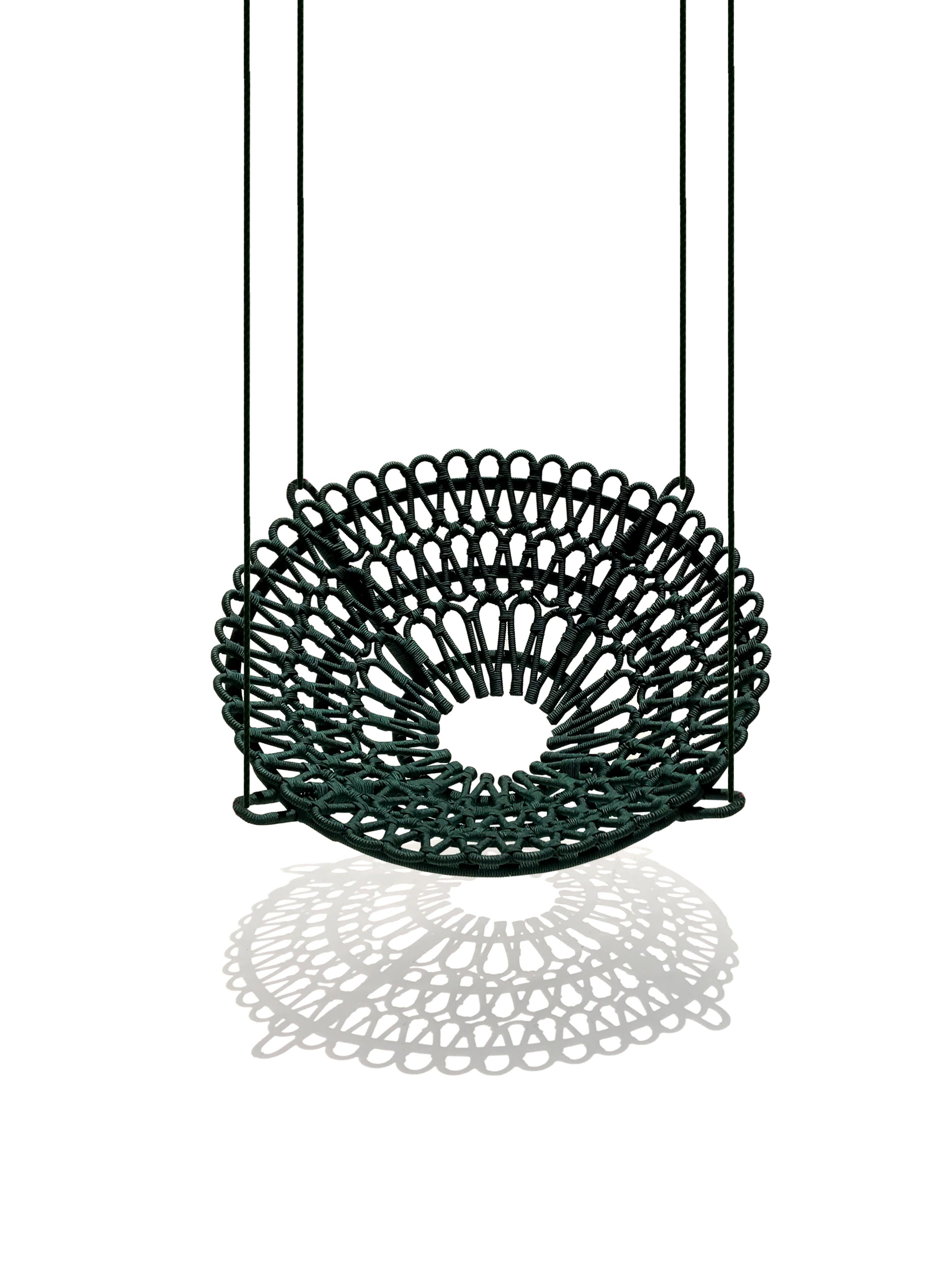 The design of this lounge chair, perfect for the outdoors, crosses timelines and calls back to ancestry, clippings of history, and emotional ties to home. From the indigenous style of Brazil, the 'Arupemba