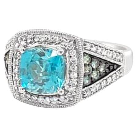 Exotik-Ring mit blauem Beeren Zirkon, Alexandrit Vanilla Diamanten