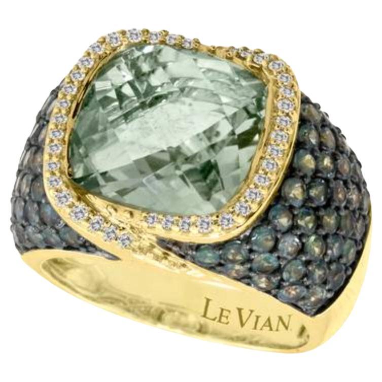 Arusha Exotics Ring featuring Mint Julep Quartz, Alexandrite Vanilla Diamonds