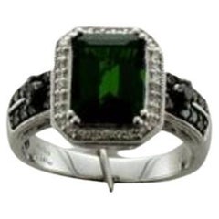 Exotischer Ring mit Pistazien-Diamanten und Blackberry-Diamanten