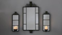 Arvid Böhlmark, Stockholm 1920-30s, Swedish Grace Mirror and a Pair of Sconces
