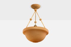 Arvid Böhlmarks Lampfabrik Attribution, lampada a sospensione, vetro, corda, Svezia, 1930