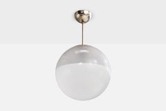 Arvid Böhlmarks Lampfabrik, Pendant Light, Chrome, Glass, Sweden, 1930s