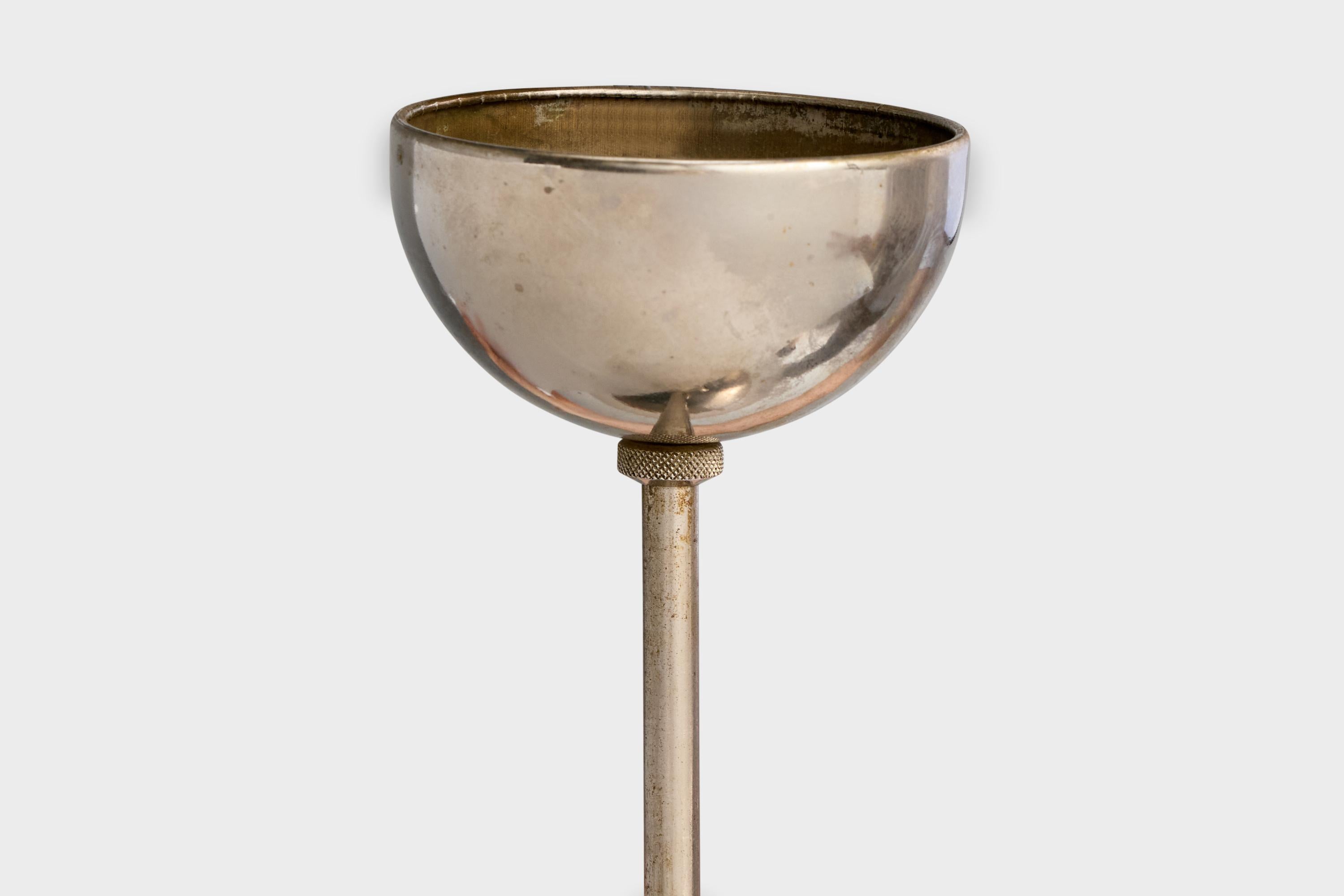 Arvid Böhlmarks Lampfabrik, Lampada a sospensione, Cromo, Vetro, Svezia, anni '30 in vendita 1