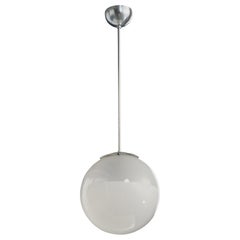 Arvid Böhlmarks Lampfabrik, Pendant Light, Metal, Glass, Sweden, 1930s