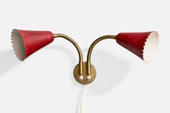 Arvid Böhlmarks Lampfabrik, Wall Light, Brass, Metal, Sweden, 1950s