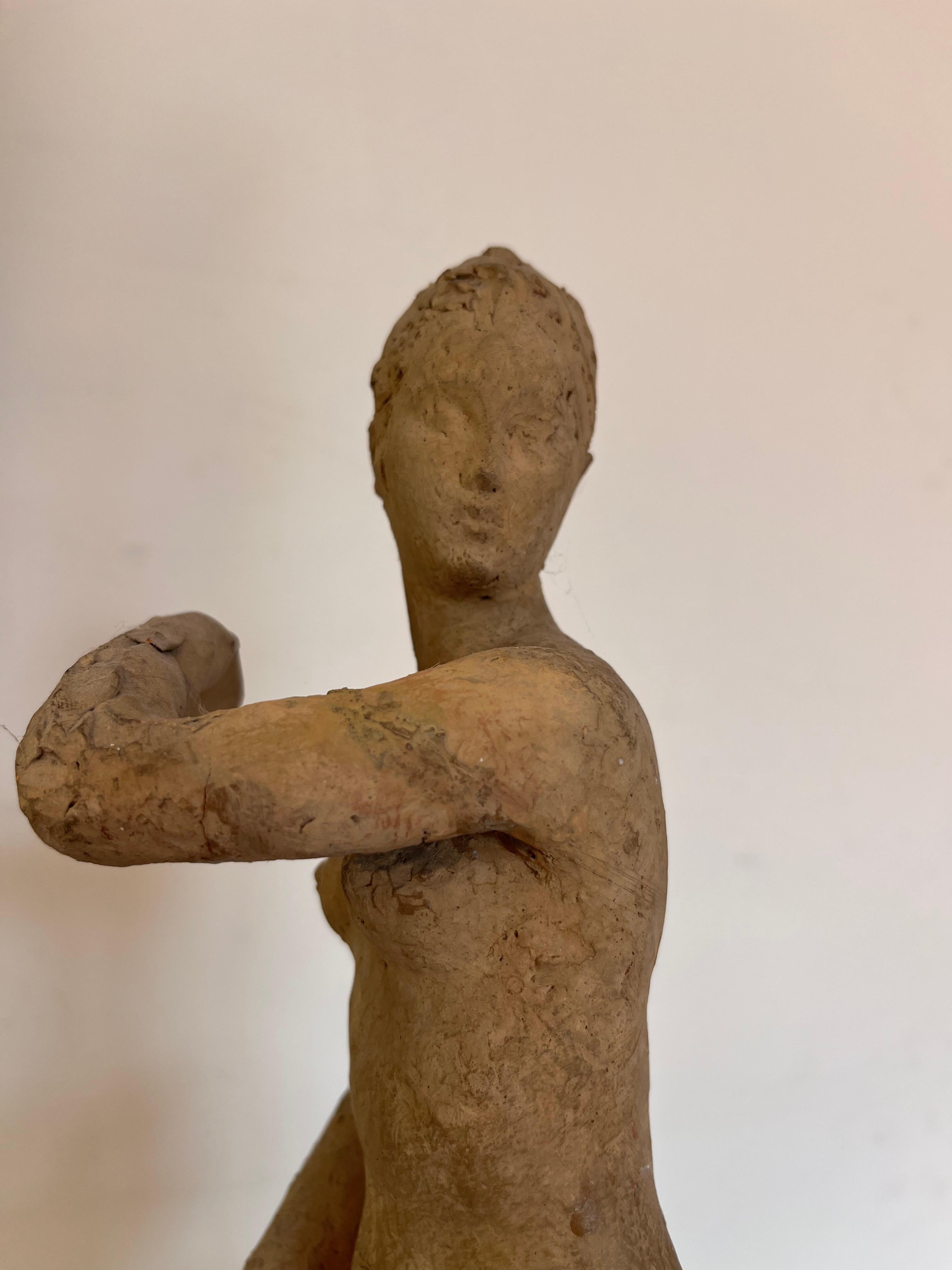 Ary Bitter Original Signed Dated August 1957 Terracotta Nude Female Sculpture For Sale 7