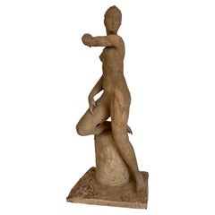 Vintage Ary Bitter Original Signed Dated August 1957 Terracotta Nude Female Sculpture