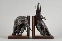 Pair of bookends with Elephants