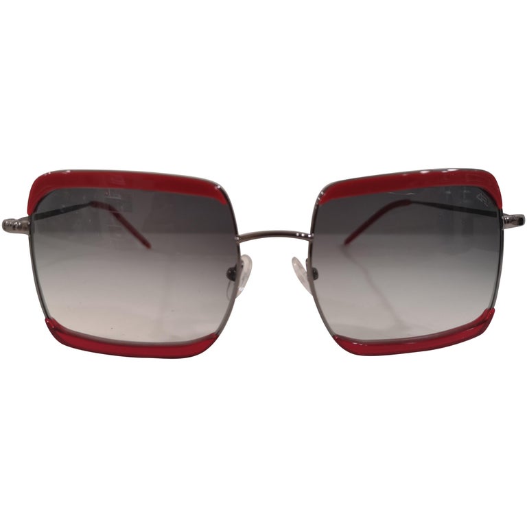 Ary Eyewear Red black Sunglasses at 1stDibs