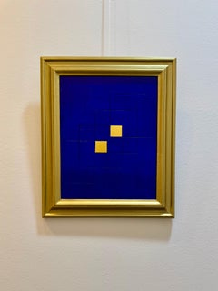 "Gate 24 - Human Design" - Acrylic and Gold on Engraved Wood - 30x24 cm