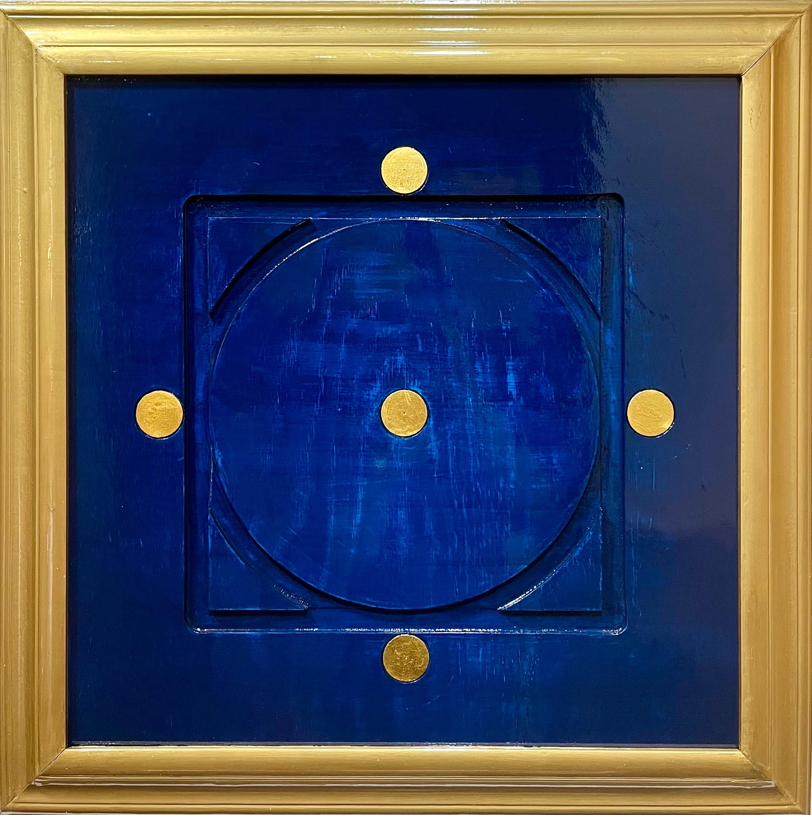 "Gate 41 - Human Design" - Acrylic and Gold on Engraved Wood - 60x60 cm