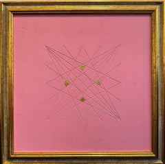 "Sacred Geometry of Aquarius" - Egg Tempera and Gold on Engraved Wood - 40x40cm