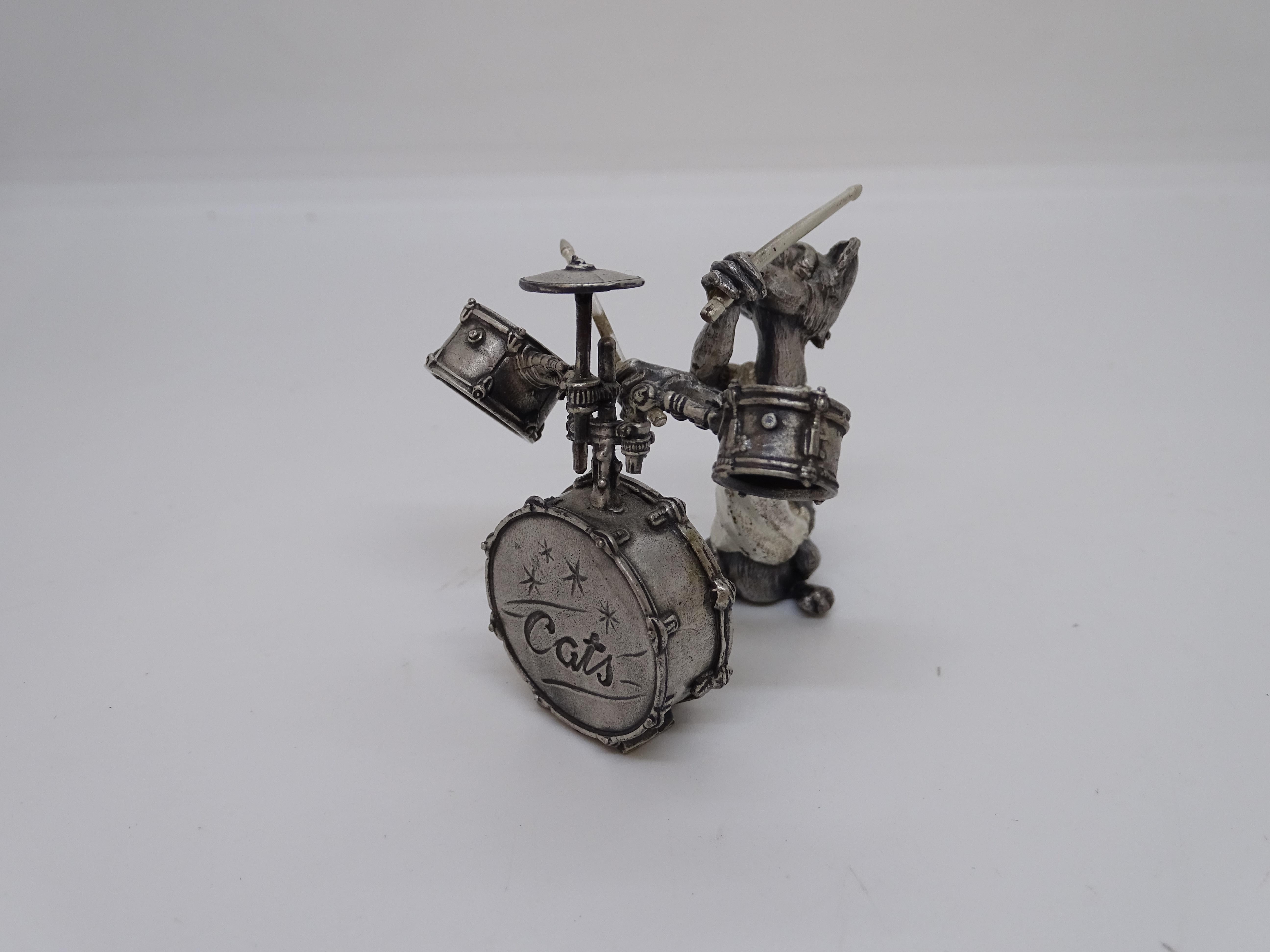 Groupe sculptural de chats musicaux Groupe de chats musicaux, acier, Espagne Aryentis en vente 6