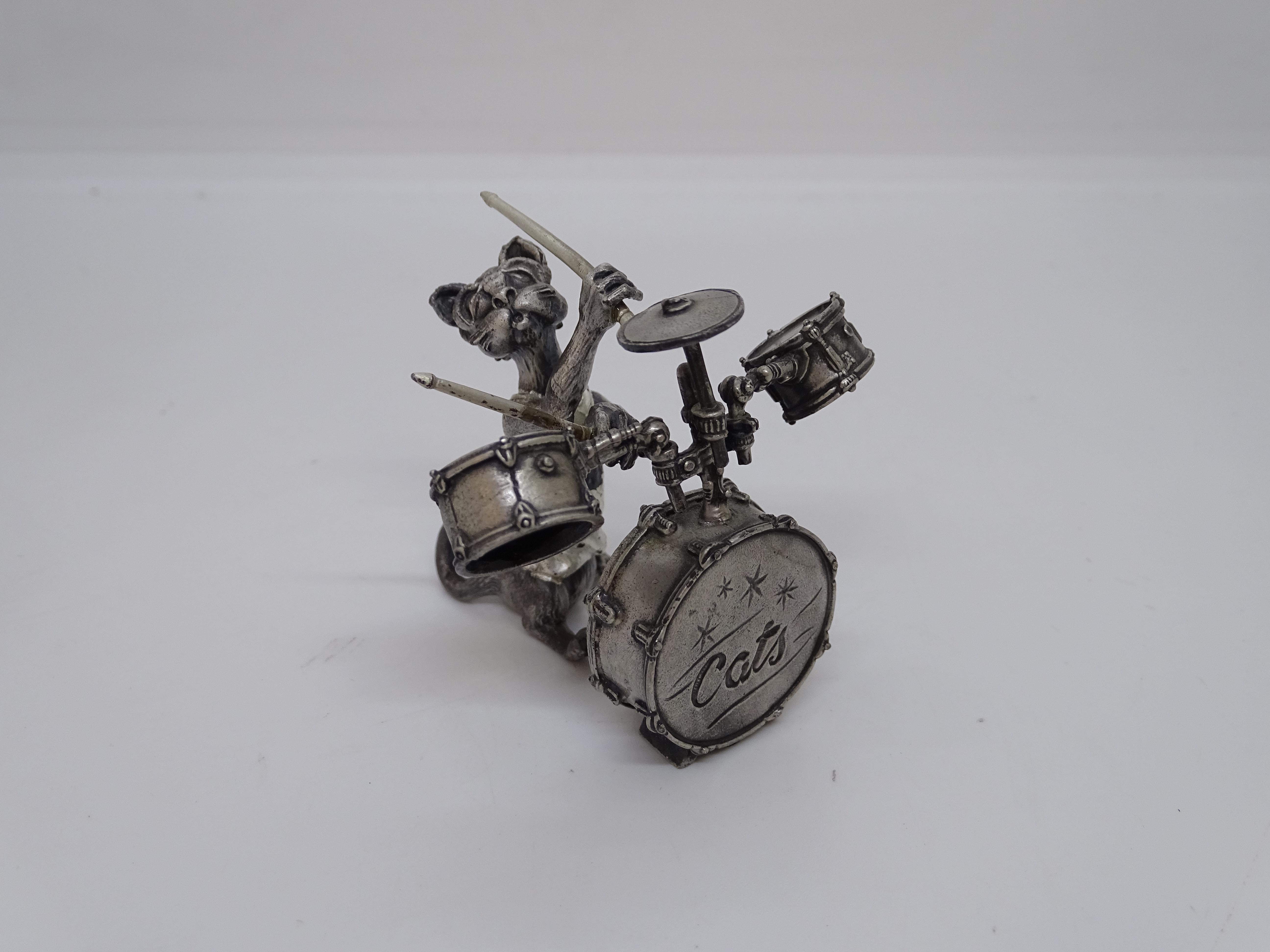 Groupe sculptural de chats musicaux Groupe de chats musicaux, acier, Espagne Aryentis en vente 7