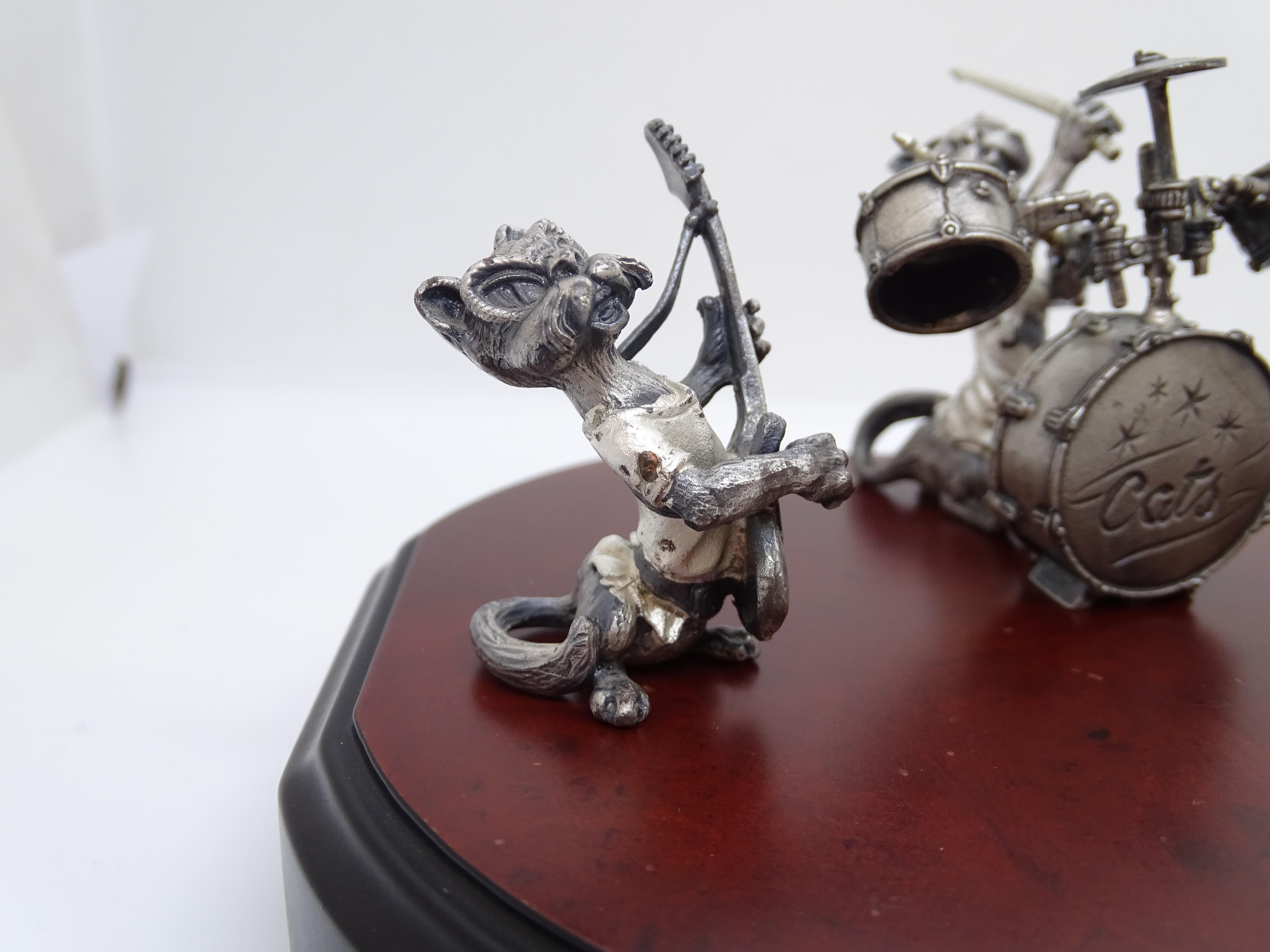 Groupe sculptural de chats musicaux Groupe de chats musicaux, acier, Espagne Aryentis en vente 11