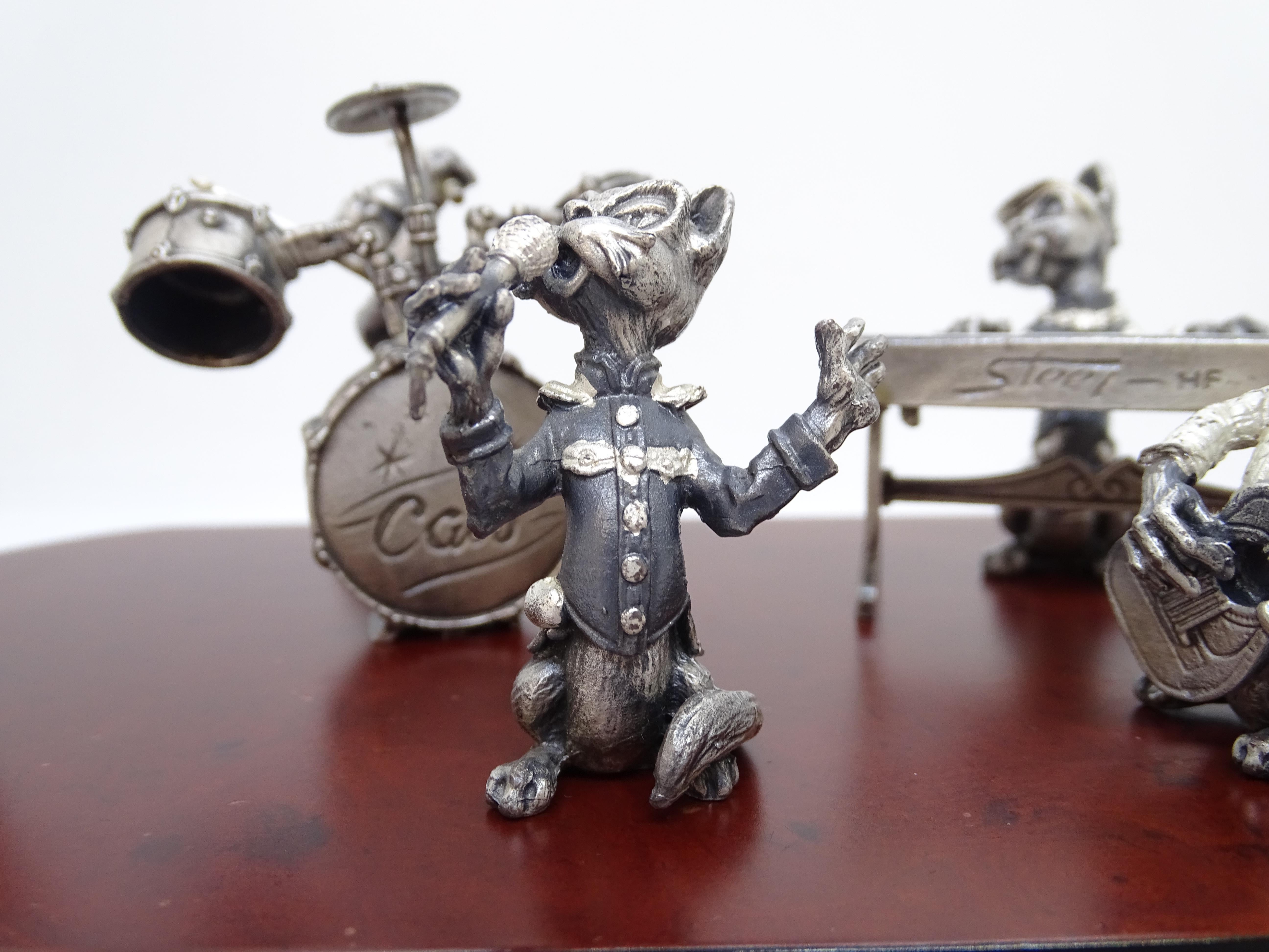 Groupe sculptural de chats musicaux Groupe de chats musicaux, acier, Espagne Aryentis en vente 12