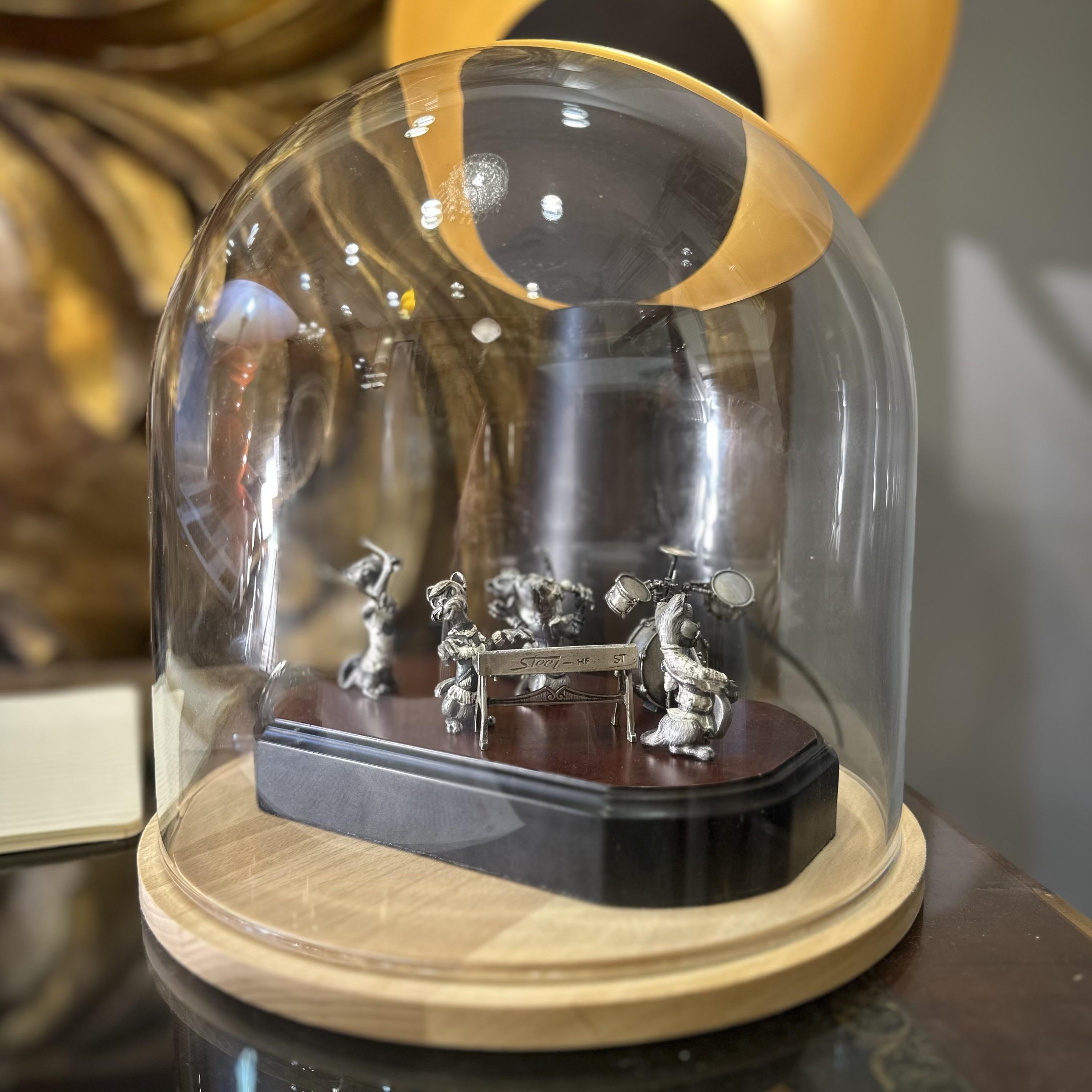 Groupe sculptural de chats musicaux Groupe de chats musicaux, acier, Espagne Aryentis - Moderne Sculpture par ARYENTIS