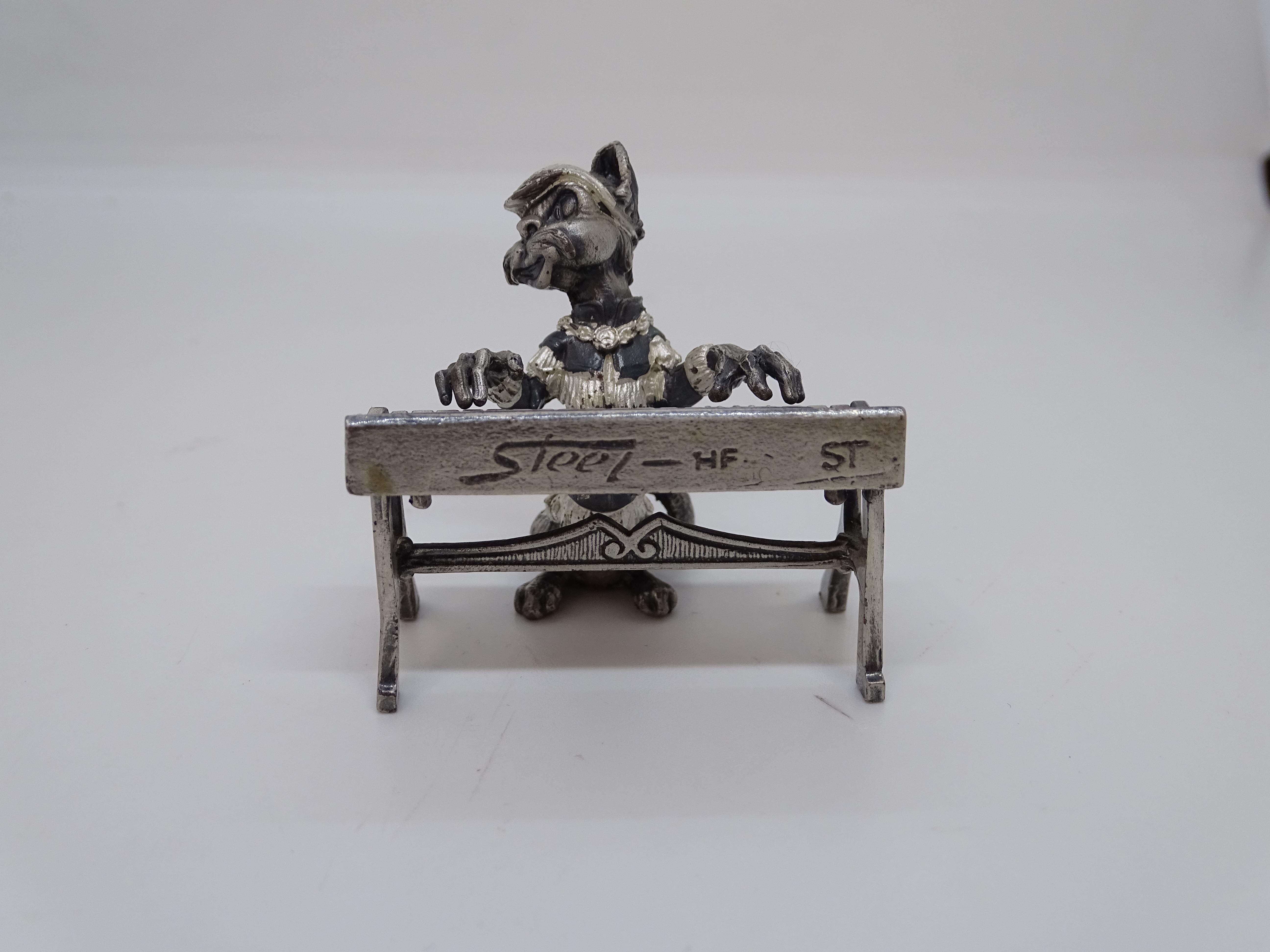 Groupe sculptural de chats musicaux Groupe de chats musicaux, acier, Espagne Aryentis en vente 2