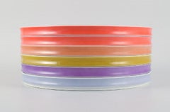 Arzberg, Germany. Chromatics Set Consisting of Six Large Plates in Porcelain