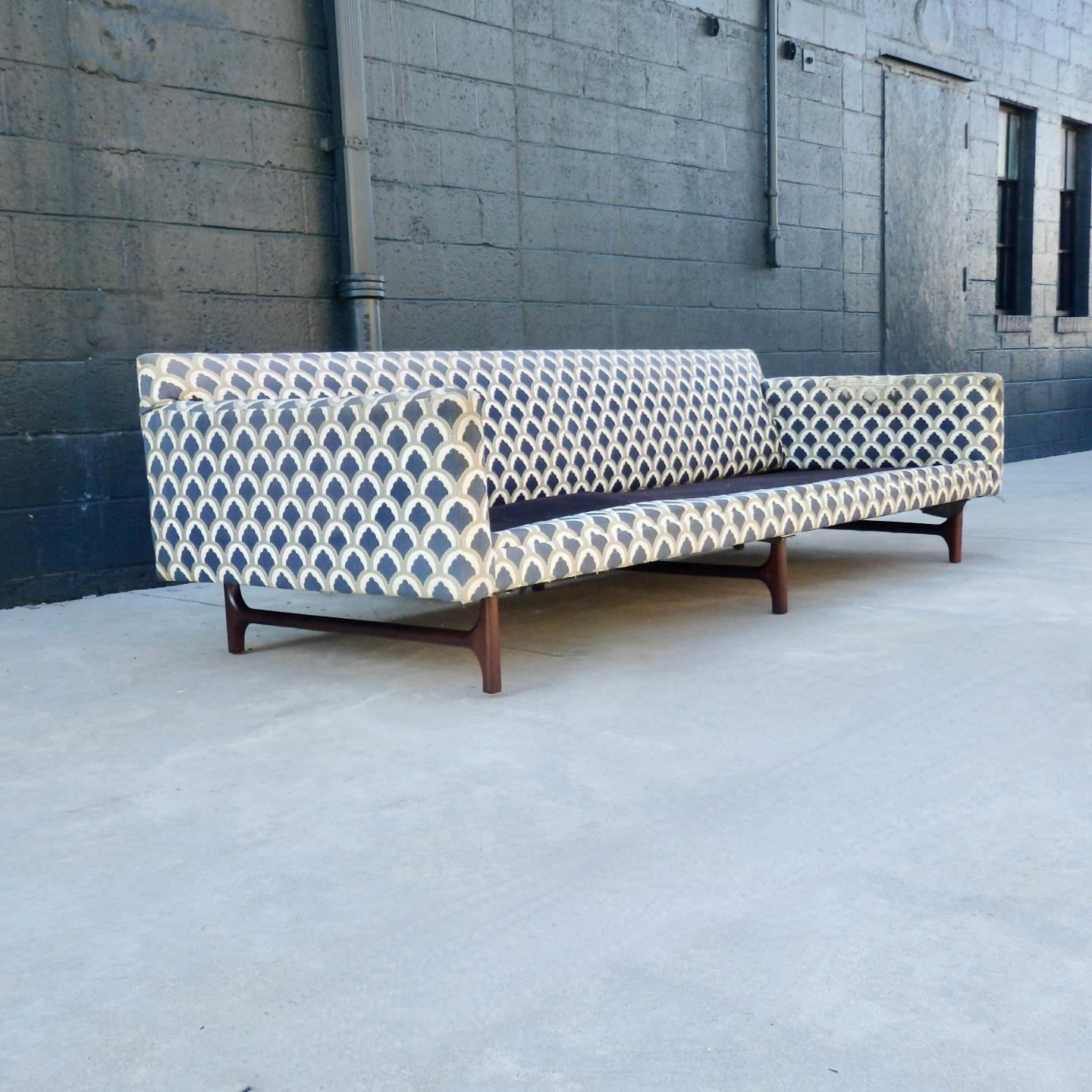Mid-Century Modern as Found Eight Foot Sofa Attributed to Harvey Probber 