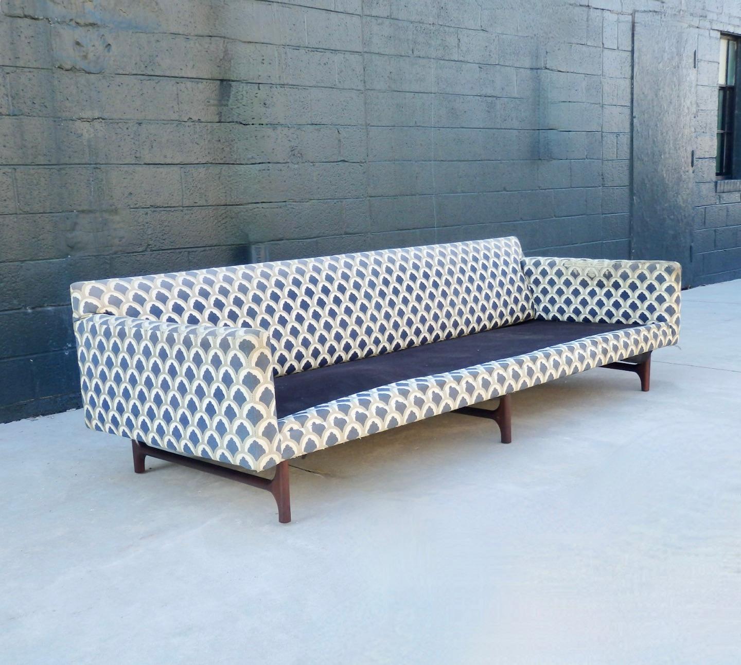 American as Found Eight Foot Sofa Attributed to Harvey Probber  For Sale