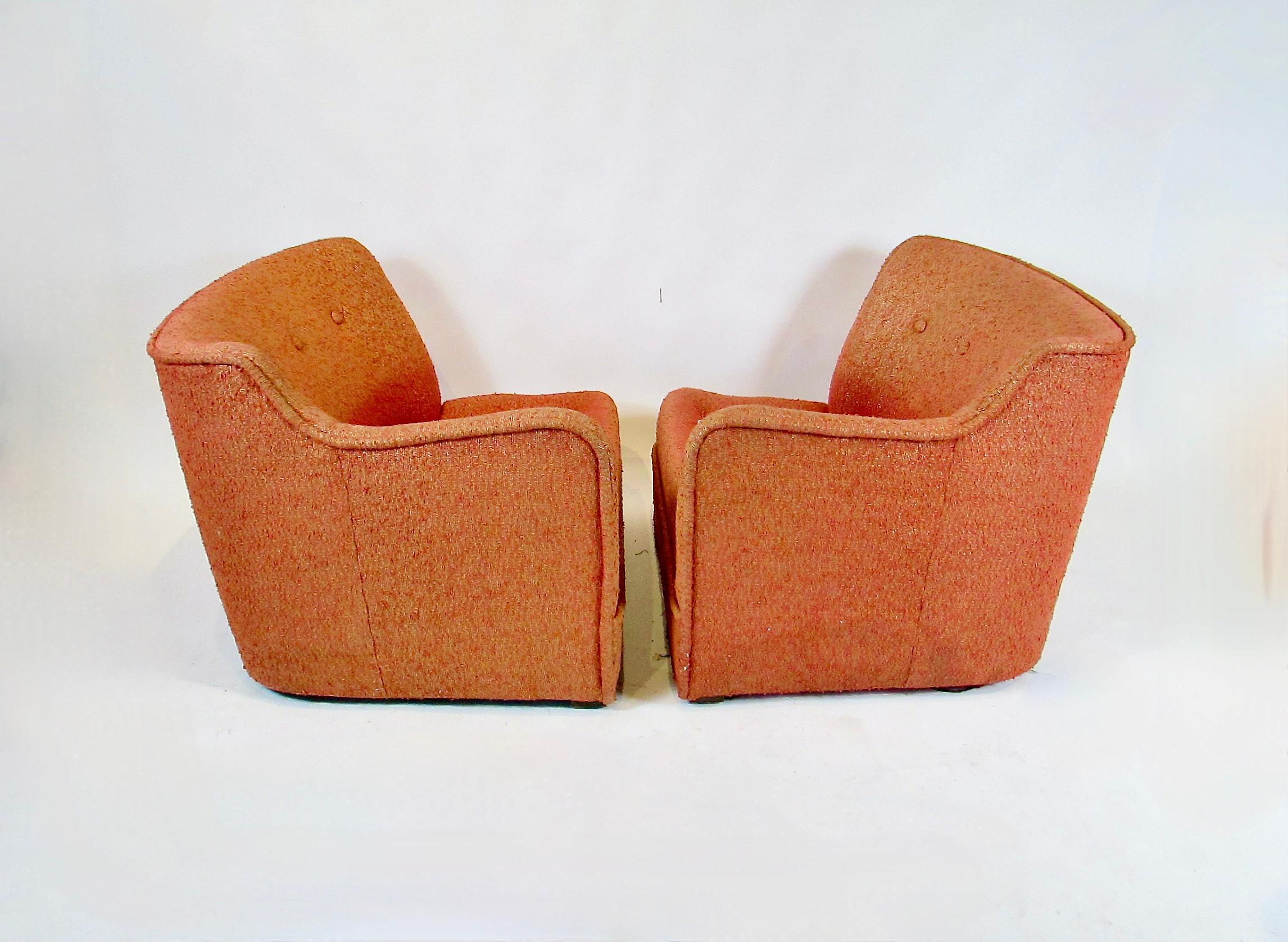 As Found Pair of 1940s Hollywood Regency Right and Left chairs or settee im Angebot 1