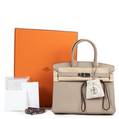 Wie neu Hermes Birkin 30 Gris Tourterelle Togo PHW