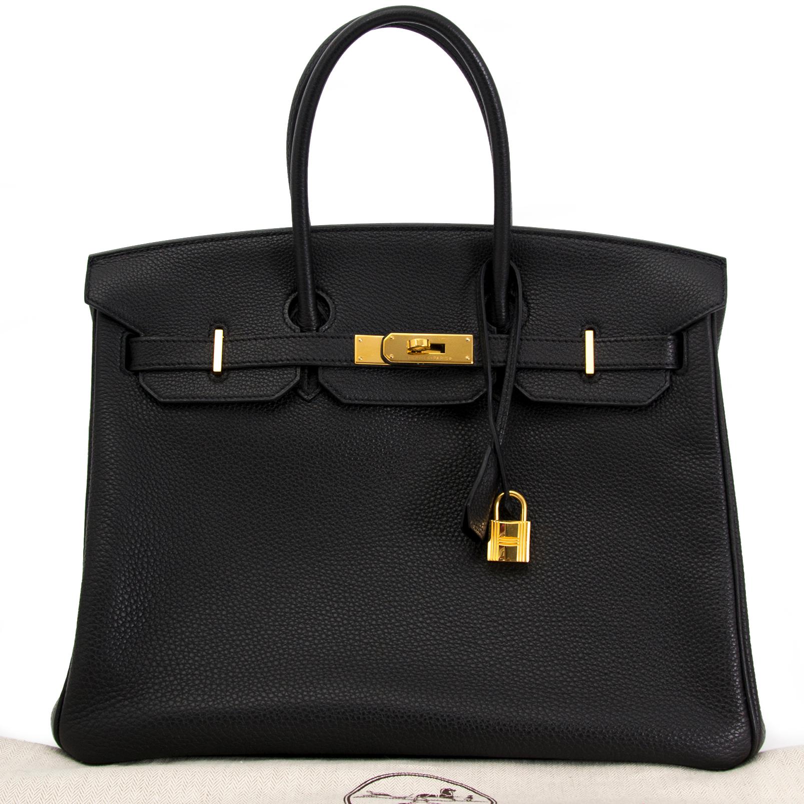 Get your hands on this gorgeous Birkin. made from togo leather, this bag is incredibly smooth to the touch and is almost completely scratch-resistant.

This bag is featured in black, making it versatile and perfect for any occasion.

Gold hardware