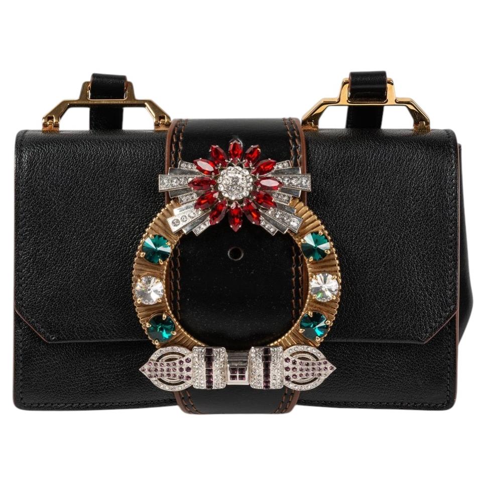 Wie neu Miu Miu  Madras Ledertasche mit Juwelen