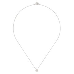 AS29 18 Karat White Gold Essential Cluster Round Diamond 'Small' Necklace