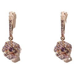 AS29 Bloom Petit Flower Earrings with Amethyst Stones