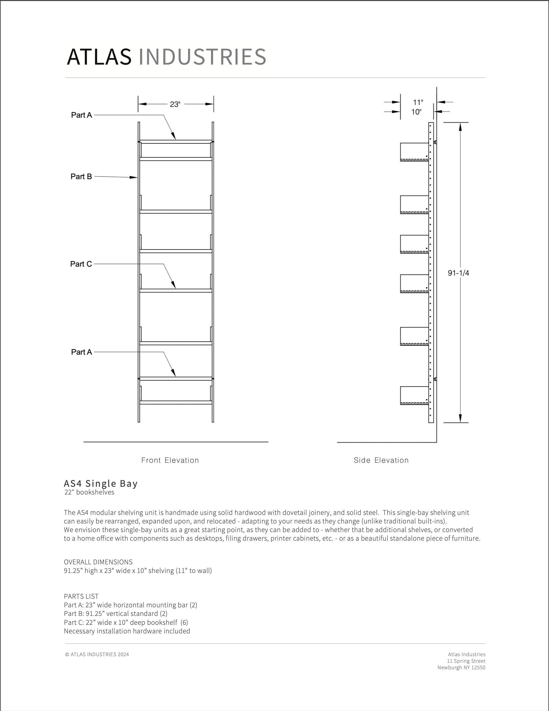 Contemporary AS4 modular wall unit 22