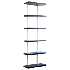 AS6 pensile largo 24" con scaffali in laccato blu Aia e acciaio verniciato a polvere