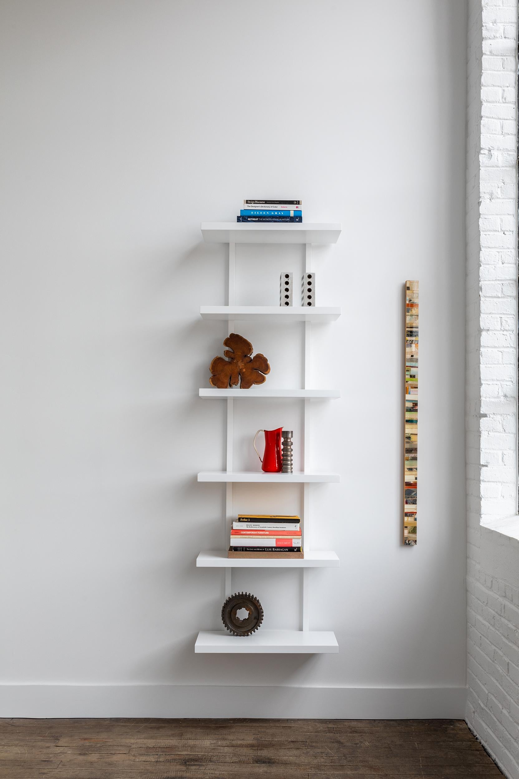 More than just a shelving system, the AS6 wall unit is a design tool for creating wall mounted furniture distilled to the essentials of line, plane and form. We encourage the unconstrained combination and configuration of these elements to elegantly