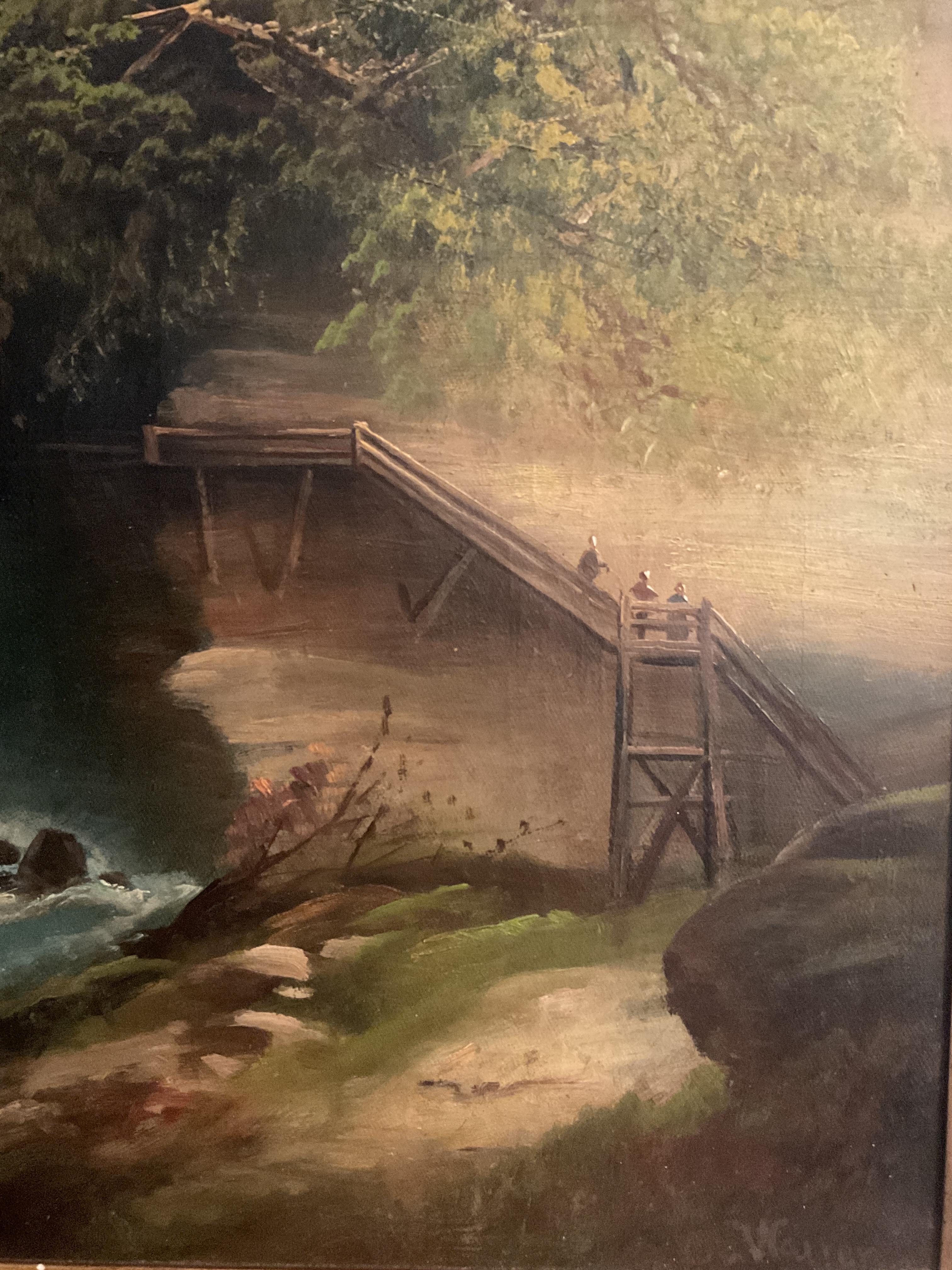 Pintura de la región del río Hudson 