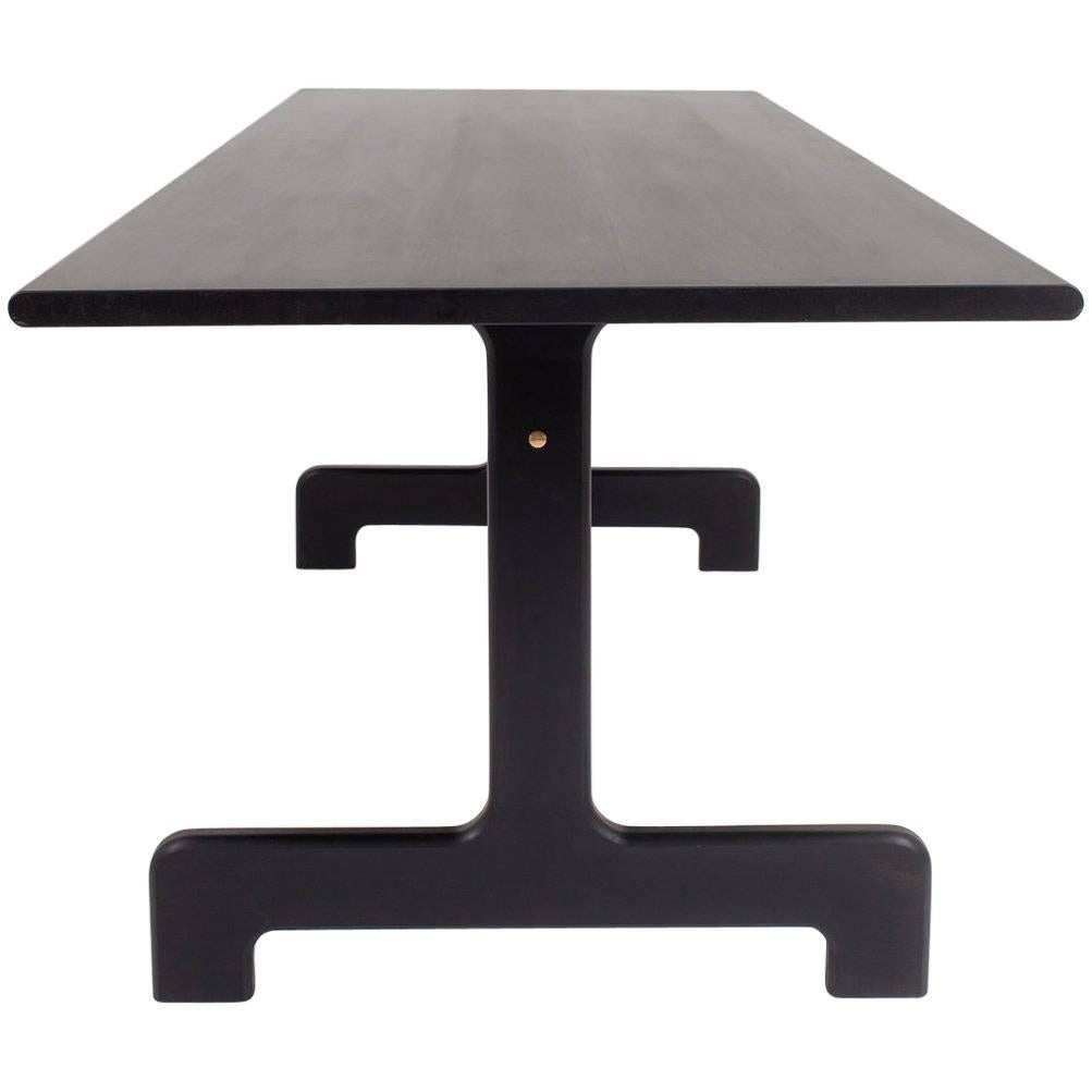 Asa Pingree Physalia Dining Table in Ebonized Maple For Sale