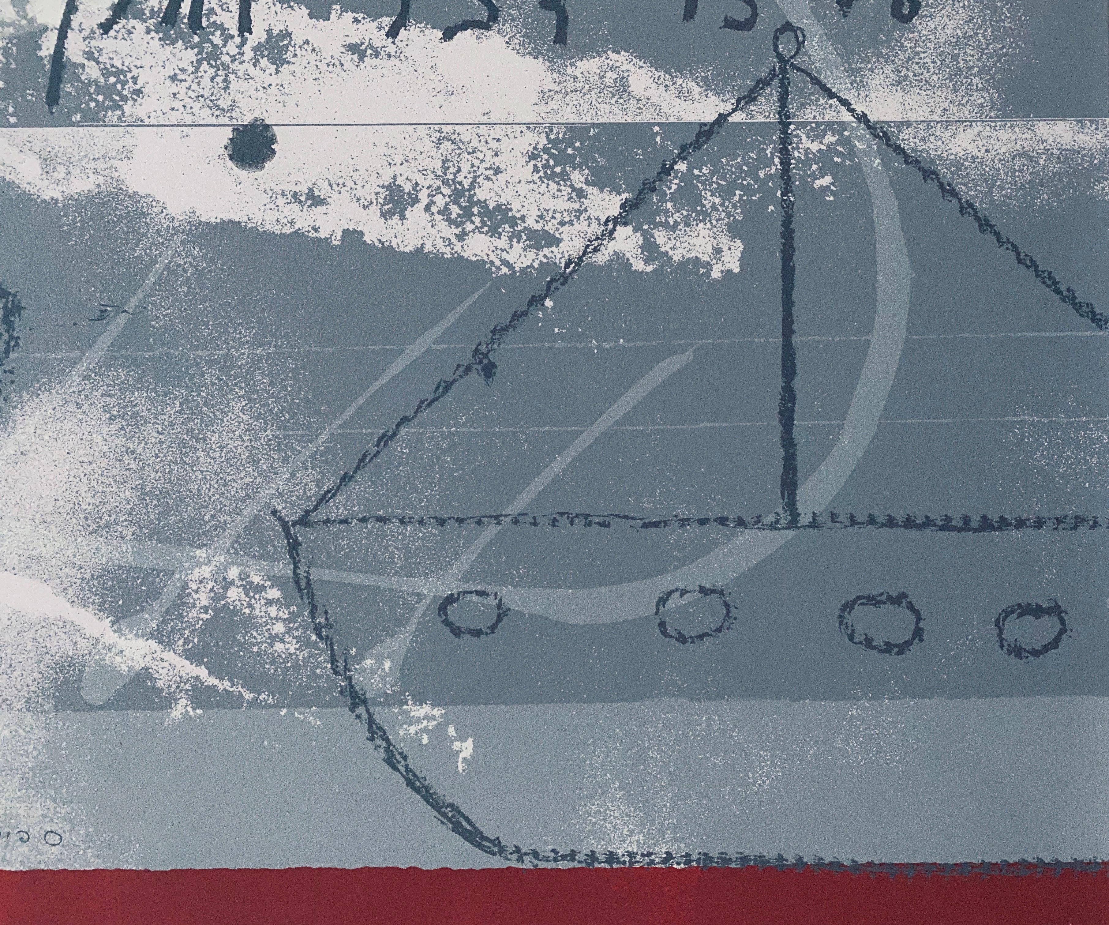 Israeli Abstract Modernist Screenprint - 