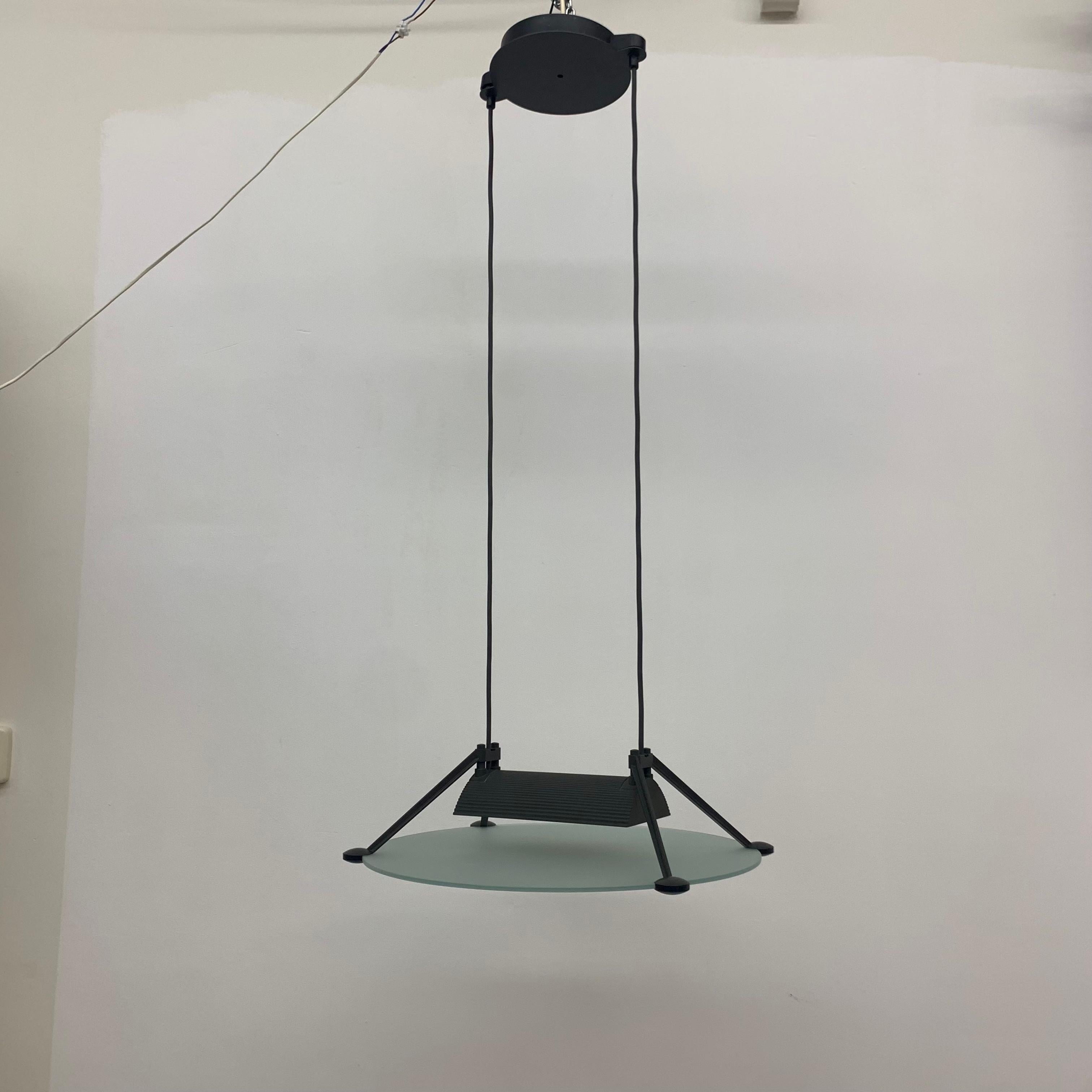 Asahara Sigheaki for Luci Italia Design Hanging Lamp ‘Accademia ‘ 1980’ 4