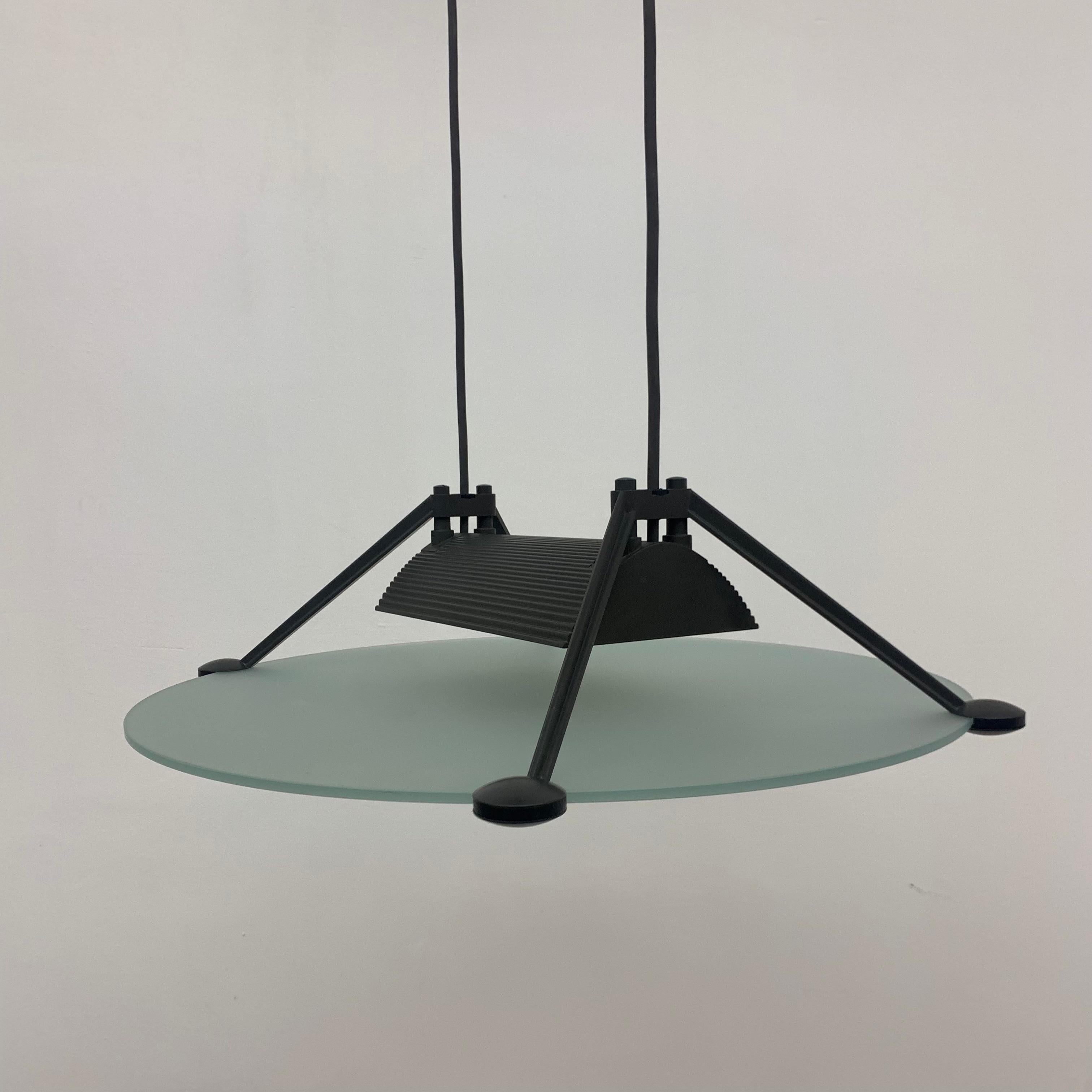 Asahara Sigheaki for Luci Italia Design Hanging Lamp ‘Accademia ‘ 1980’ 5