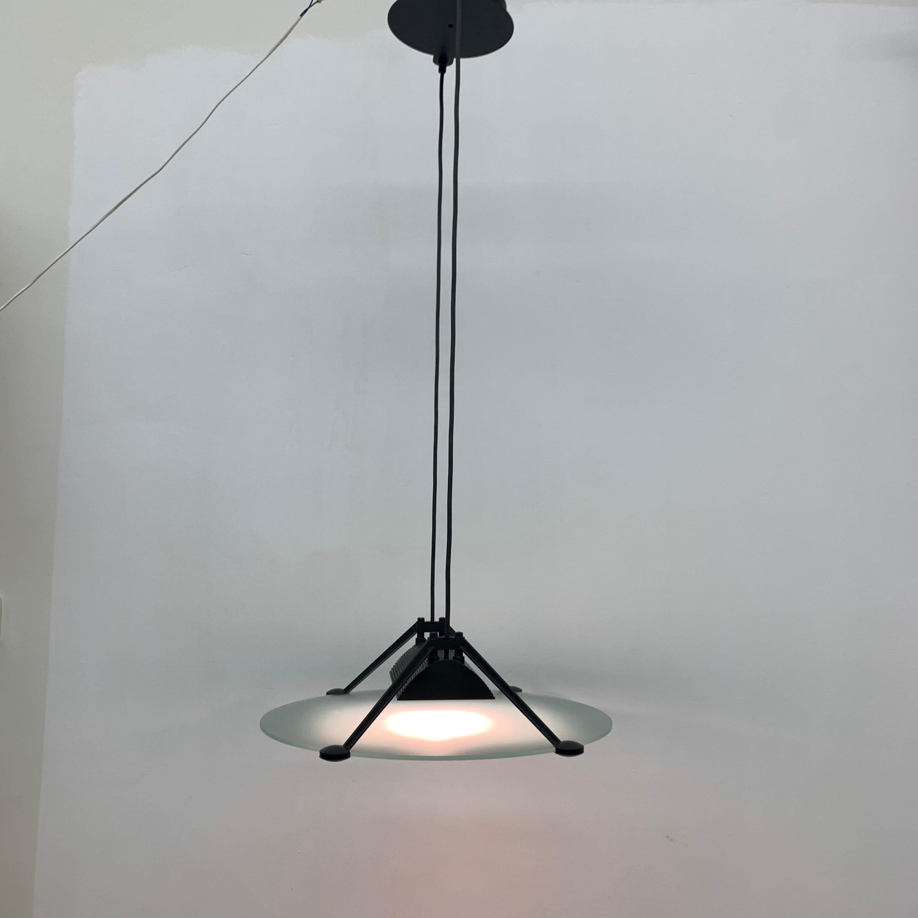 Asahara Sigheaki for Luci Italia Design Hanging Lamp ‘Accademia ‘ 1980’ 12