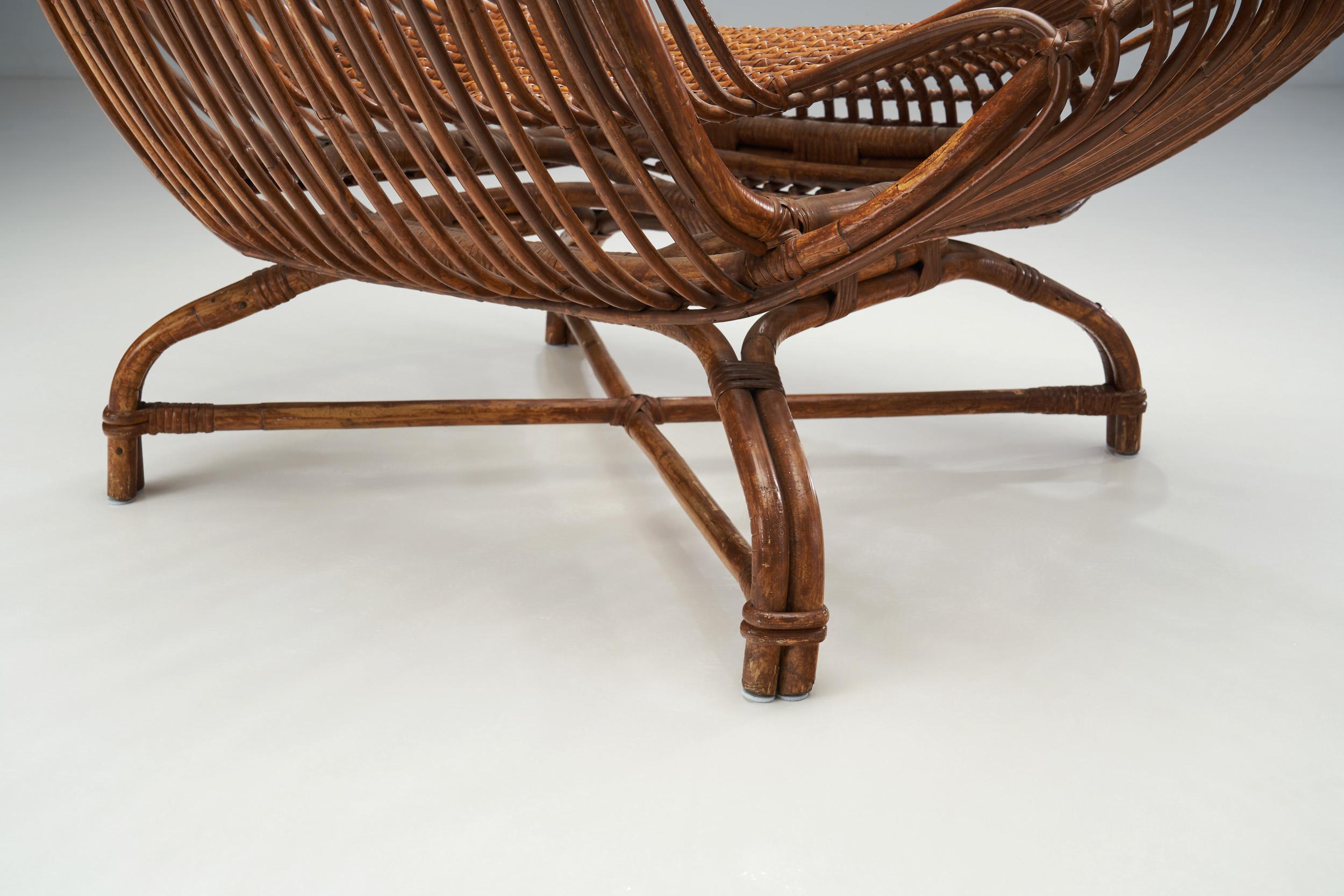 Asanao Uematsu Gemma Boutique Edition Bamboo and Wicker Chair, Japan, 1960s 2
