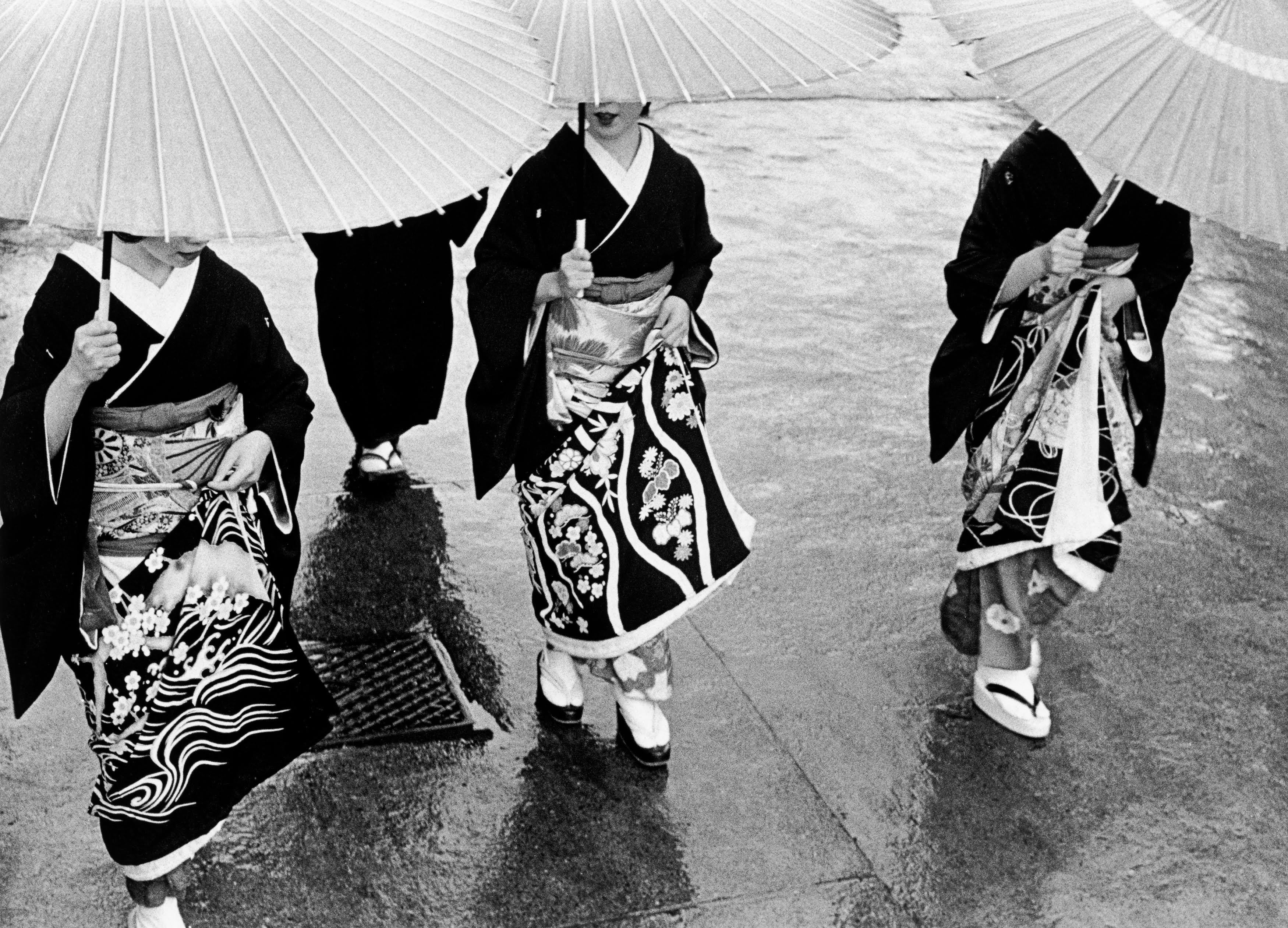 Asano Kiichi Black and White Photograph - A Rainy Commencement Ceremony