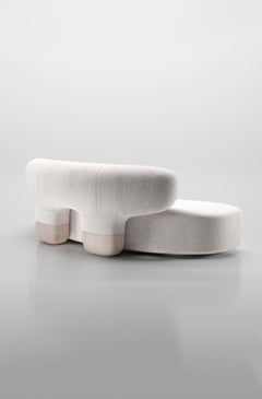 Sofá escultural Asawa, diseño contemporáneo, Made in Italy
