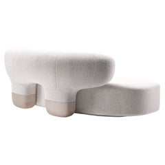 Sofá escultural Asawa, diseño contemporáneo, Made in Italy