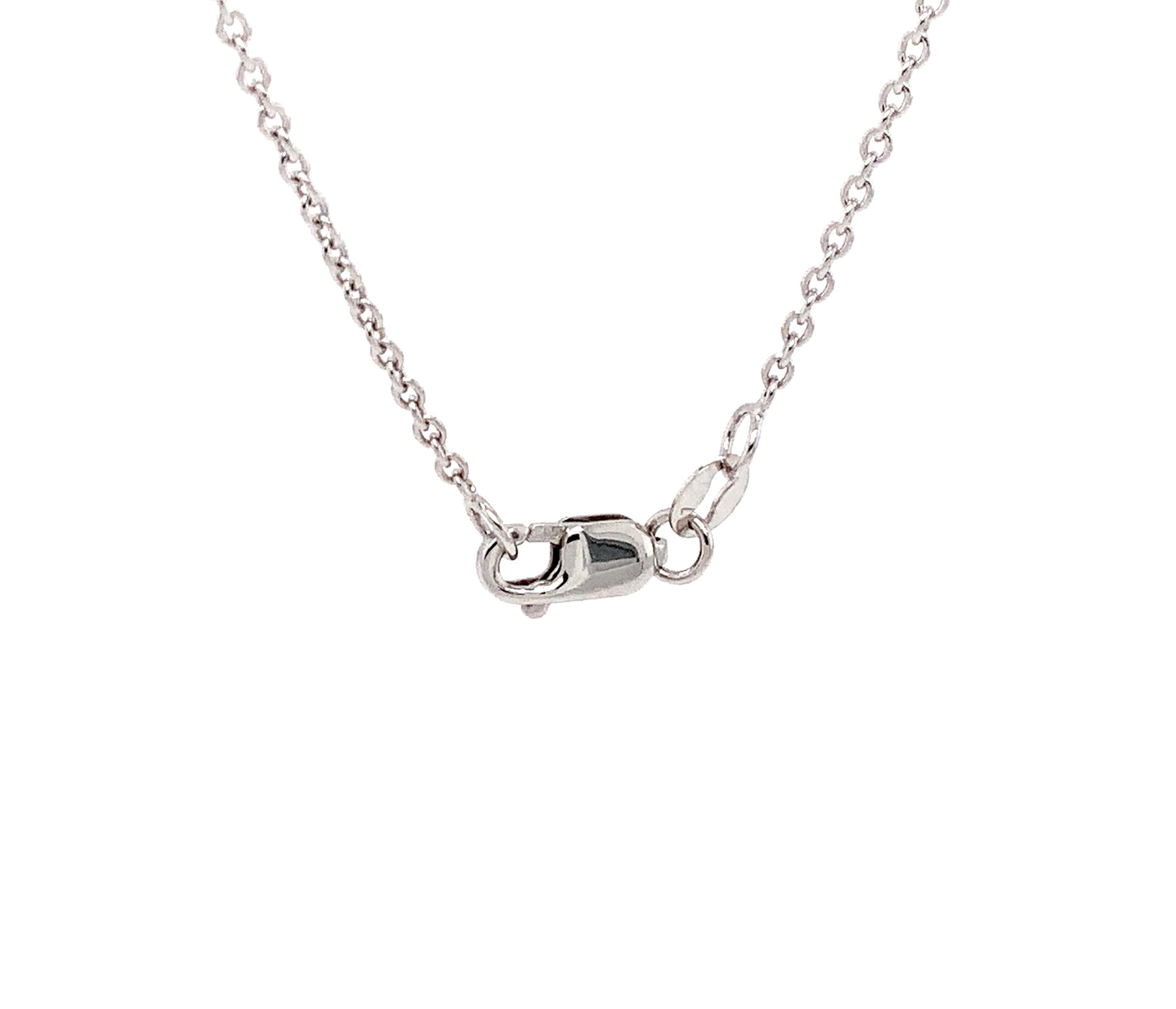 Taille brillant Pendentif lavallière de la collection ASBA en 14 carats, saphir bleu et diamants pavés en vente