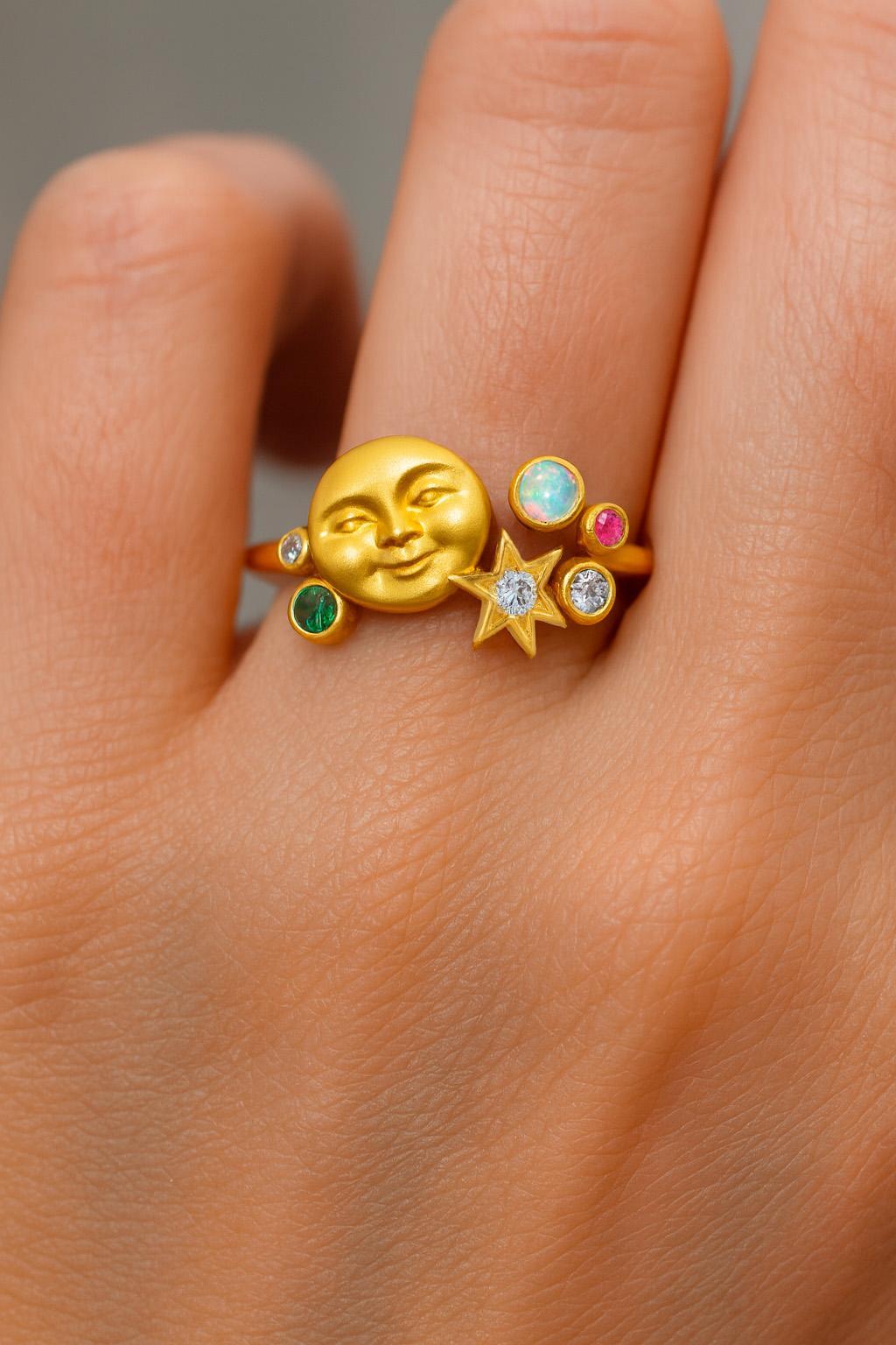 En venta: Anillo Ópalo Ascendente Cara de Luna  5