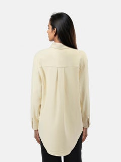 Asceno Ecru Long Sleeve Shirt Size M