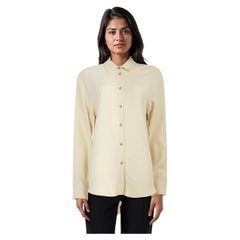 Asceno Ecru Long Sleeve Shirt Size M